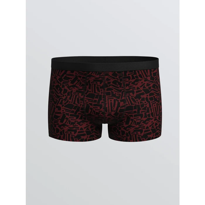 LC WAIKIKI Bordo Standart Kalıp Pamuklu Esnek Erkek Boxer 3lü