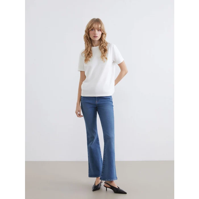 LCW Jeans İndigo Flare Kadın Jean Pantolon