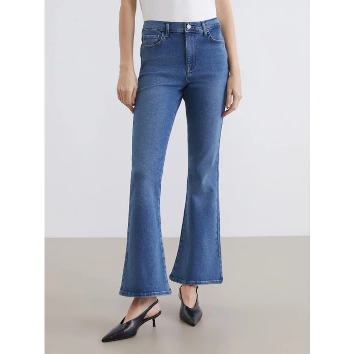 LCW Jeans İndigo Flare Kadın Jean Pantolon