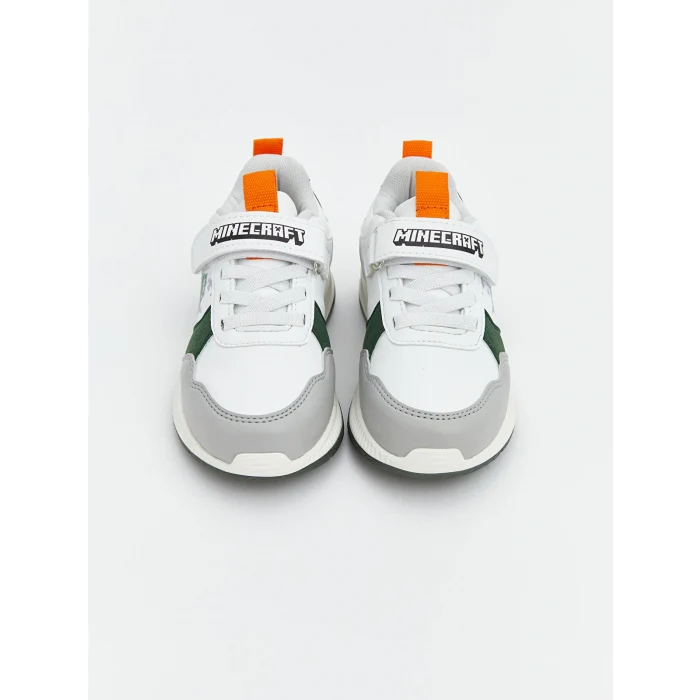 LCW STEPS Beyaz Minecraft Baskılı Erkek Çocuk Spor Ayakkabı