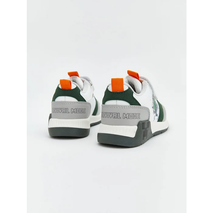 LCW STEPS Beyaz Minecraft Baskılı Erkek Çocuk Spor Ayakkabı