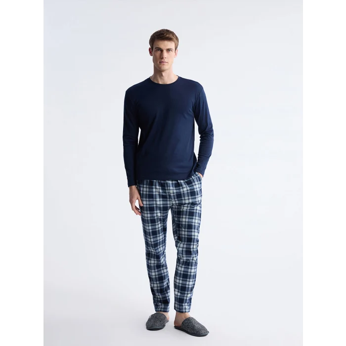 LC WAIKIKI Lacivert Standart Kalıp Erkek Pijama Takımı