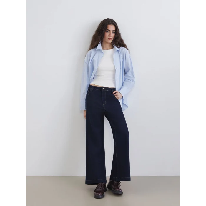 LCW Jeans İndigo Wideleg Kadın Jean Pantolon