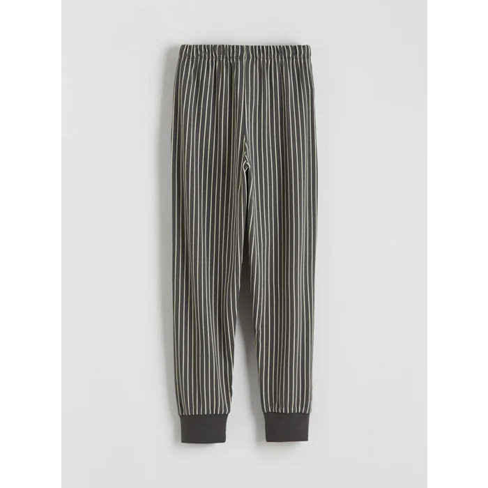 LCW Kids Gri Bisiklet Yaka Erkek Çocuk Pijama Takımı