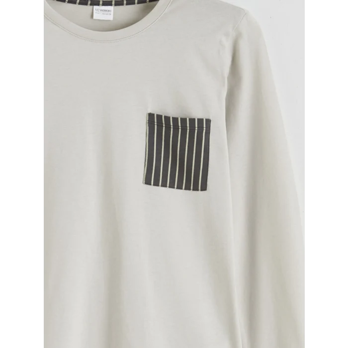 LCW Kids Gri Bisiklet Yaka Erkek Çocuk Pijama Takımı