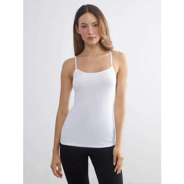 LCW DREAM Beyaz U Yaka Askılı Kadın Atlet