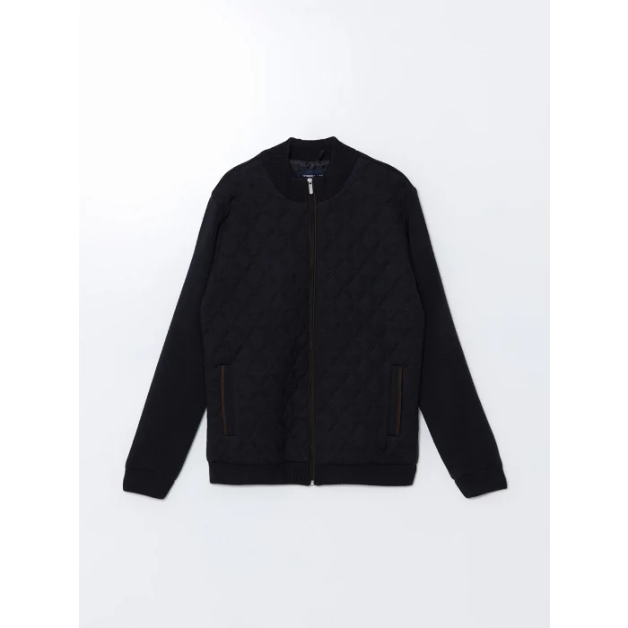 LCWAIKIKI Classic Lacivert Standart Kalıp Dik Yaka Erkek Triko Hırka