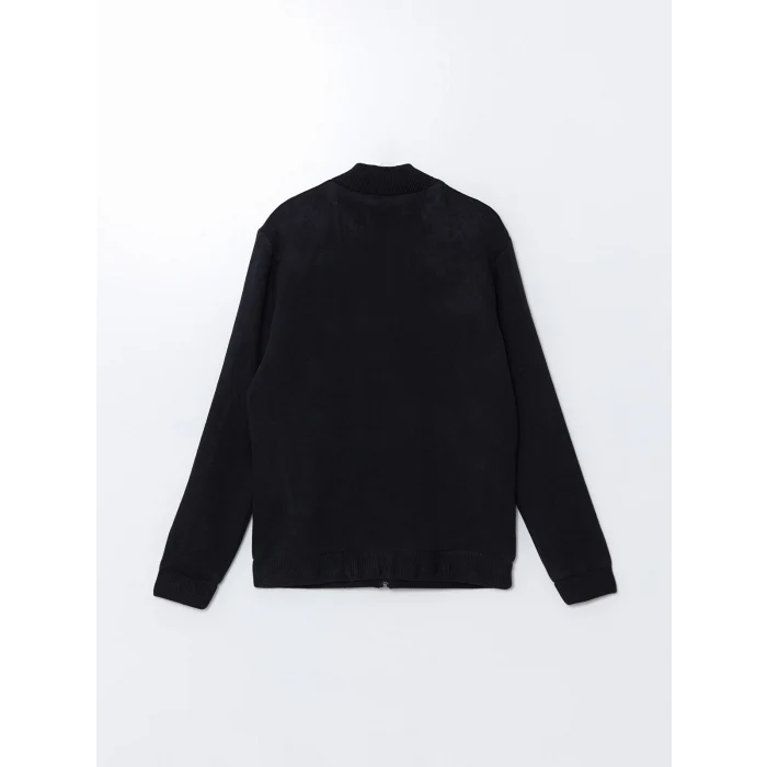 LCWAIKIKI Classic Lacivert Standart Kalıp Dik Yaka Erkek Triko Hırka