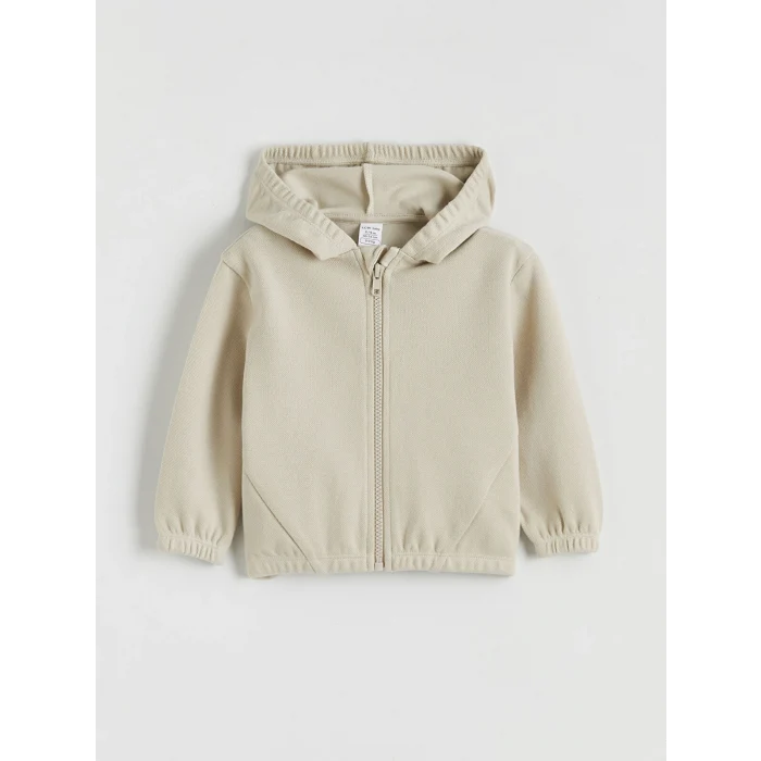 LCW baby Bej Kapüşonlu Erkek Bebek Eşofman Takımı
