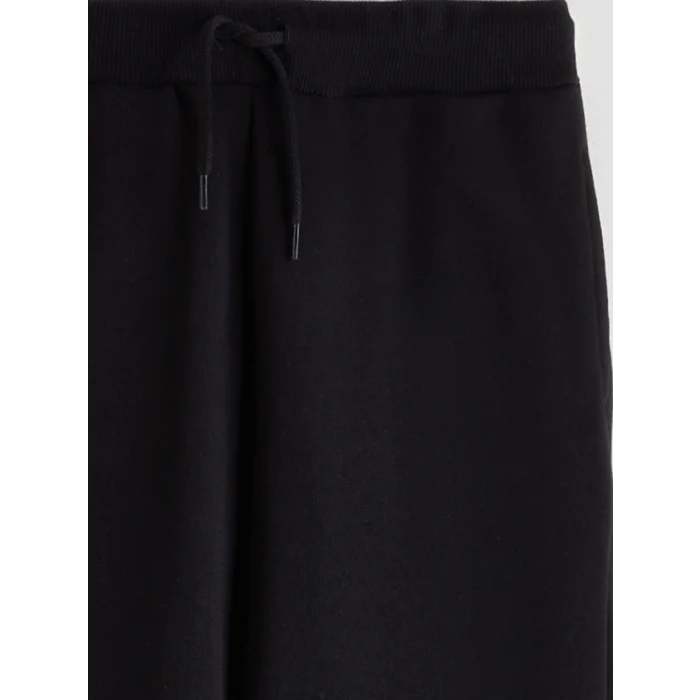 LCW Kids Siyah Beli Lastikli Kız Çocuk Kalın Jogger Eşofman Altı