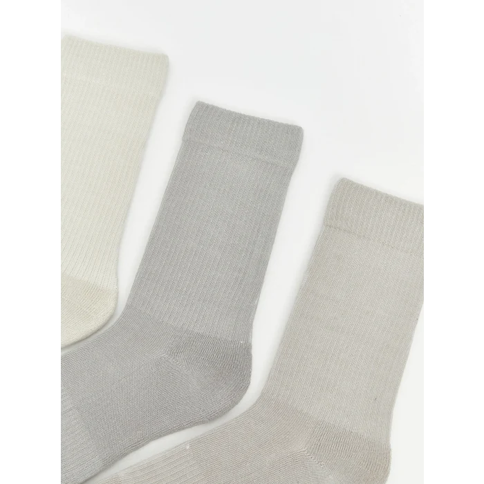 LCW ACCESSORIES Gri Erkek Soket Havlu Çorap 5li