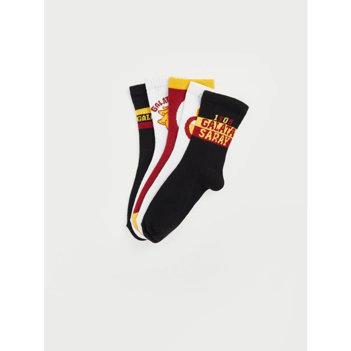 LCW Kids Karışık Galatasaray Desenli Erkek Çocuk Soket Çorap 5li