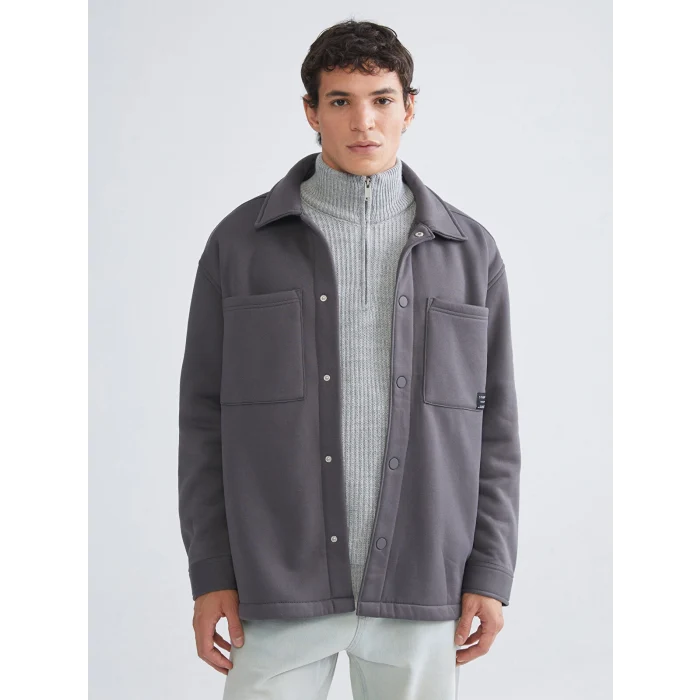 XSIDE Antrasit Rahat Kalıp Erkek Gömlek Ceket