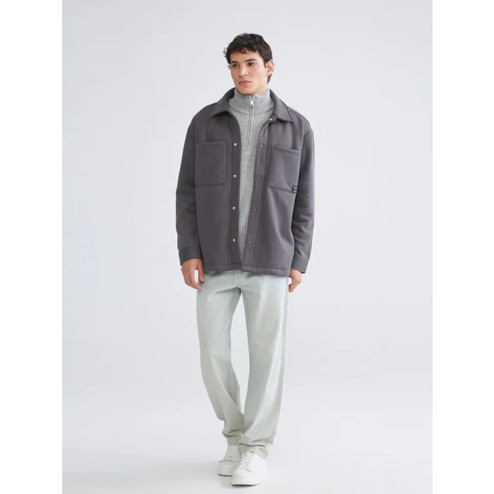 XSIDE Antrasit Rahat Kalıp Erkek Gömlek Ceket