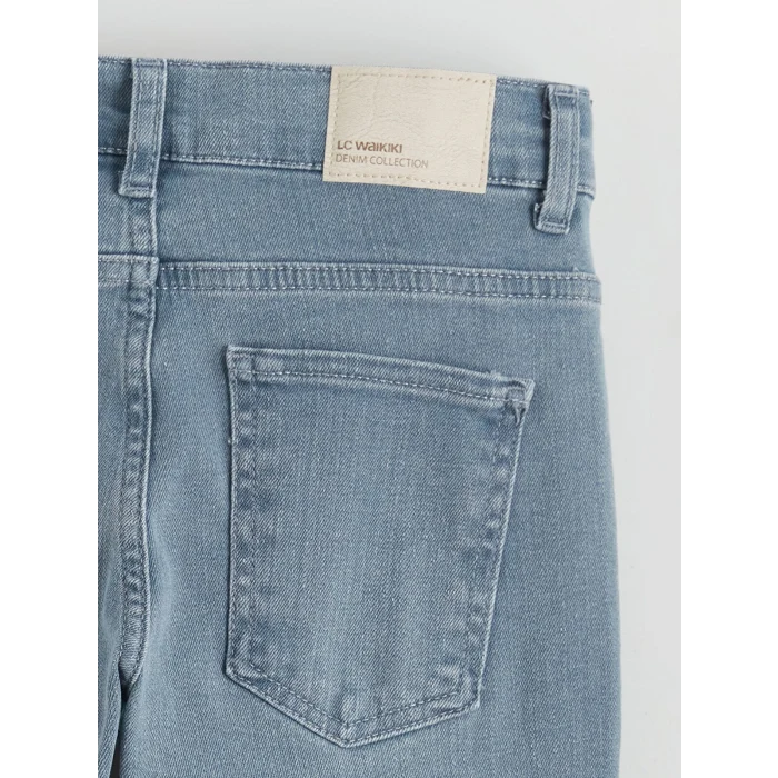 LCW Kids Gri Slim Fit Erkek Çocuk Jean Pantolon