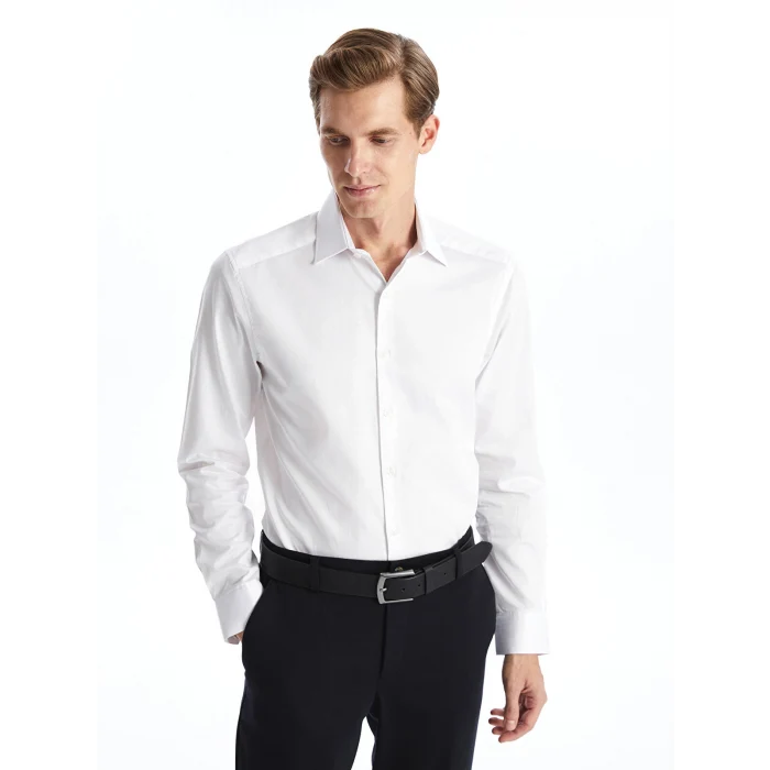 LCW BUSINESS Beyaz Slim Fit Uzun Kollu Erkek Gömlek