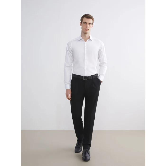 LCW BUSINESS Beyaz Slim Fit Uzun Kollu Erkek Gömlek