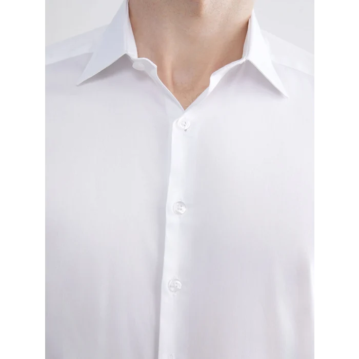 LCW BUSINESS Beyaz Slim Fit Uzun Kollu Erkek Gömlek