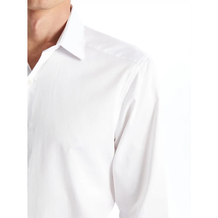 LCW BUSINESS Beyaz Slim Fit Uzun Kollu Erkek Gömlek