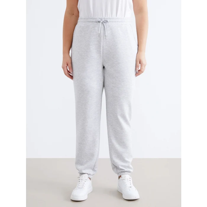 LCWAIKIKI Classic Beyaz Beli Lastikli Kadın Jogger Eşofman Altı