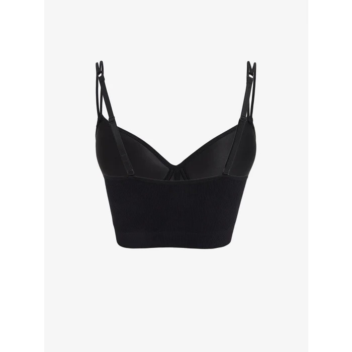 LCW DREAM Siyah Balensiz Dolgusuz Düz Tişört Sütyen