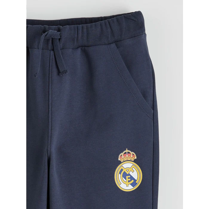 LCW Kids Lacivert Kapüşonlu Real Madrid Baskılı Erkek Çocuk Eşofman Takım