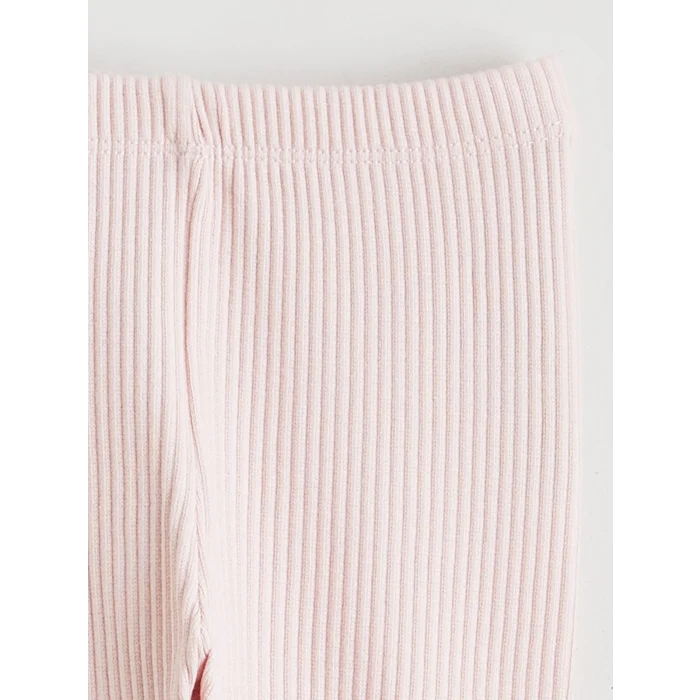 LCW baby Pembe Bebe Yaka Kız Bebek Sweatshirt ve Tayt