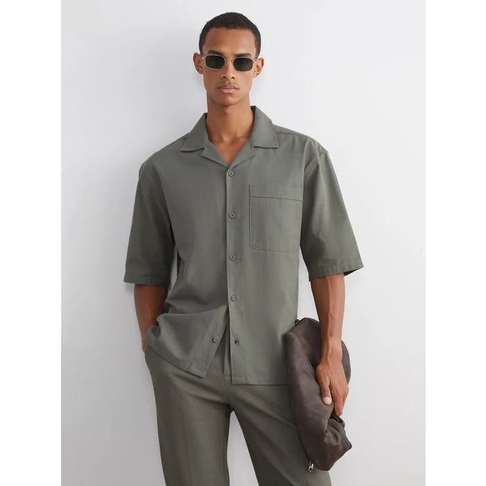 LCW Vision Yeşil Regular Fit Erkek Gömlek