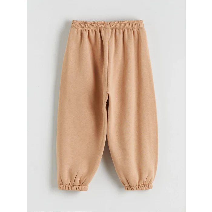 LCW Kids Bej Bisiklet Yaka Kız Çocuk Sweatshirt ve Pantolon