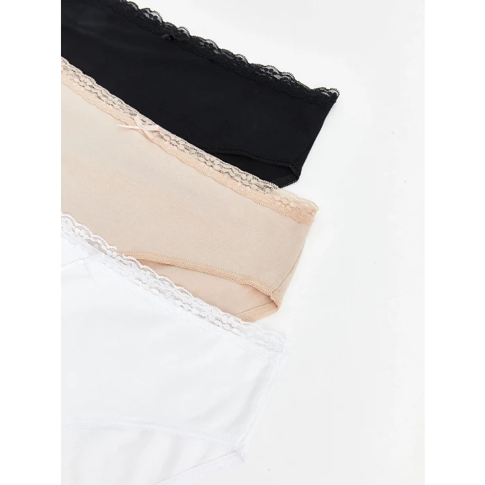 LCW DREAM Pembe Dantel Detaylı Bikini Külot 3lü