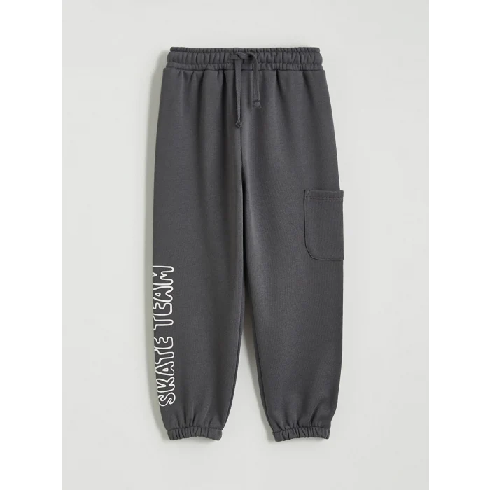 LCW Kids Gri Baskılı Erkek Çocuk Kalın Jogger Eşofman Altı