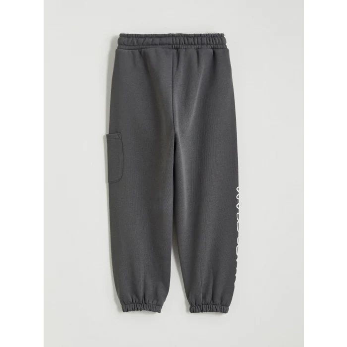 LCW Kids Gri Baskılı Erkek Çocuk Kalın Jogger Eşofman Altı