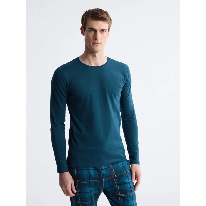 LC WAIKIKI Petrol Standart Kalıp Erkek Pijama Takım