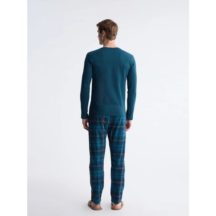 LC WAIKIKI Petrol Standart Kalıp Erkek Pijama Takım