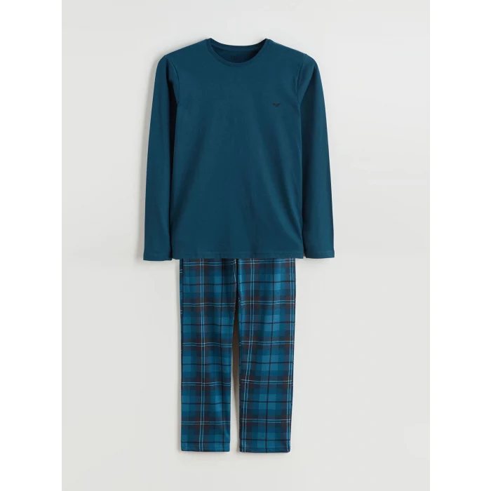 LC WAIKIKI Petrol Standart Kalıp Erkek Pijama Takım