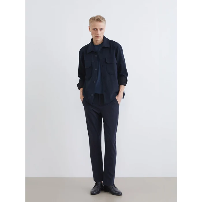 LCW Vision Lacivert Rahat Kalıp Erkek Gömlek Ceket