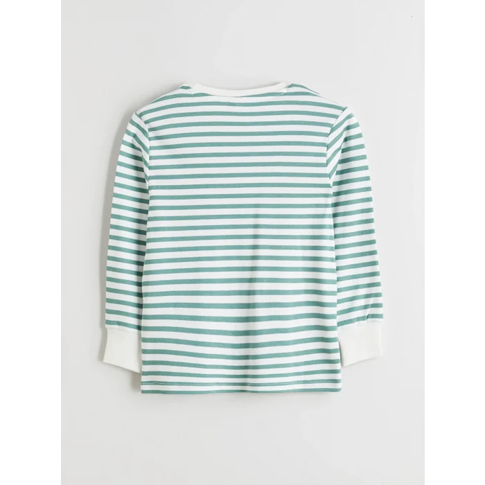 LCW Kids Ekru Bisiklet Yaka Erkek Çocuk Pijama Takımı