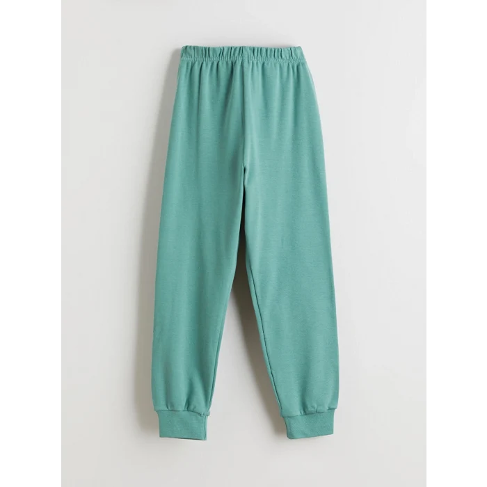 LCW Kids Ekru Bisiklet Yaka Erkek Çocuk Pijama Takımı