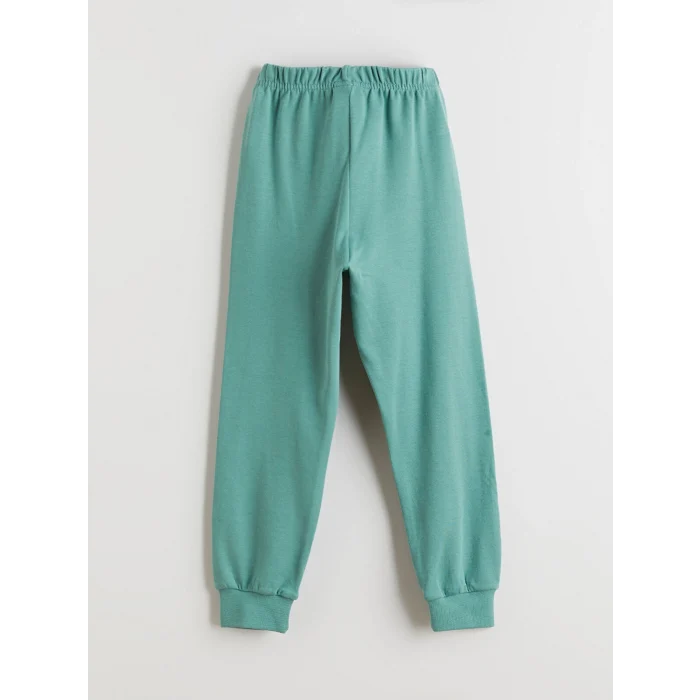 LCW Kids Ekru Bisiklet Yaka Erkek Çocuk Pijama Takımı