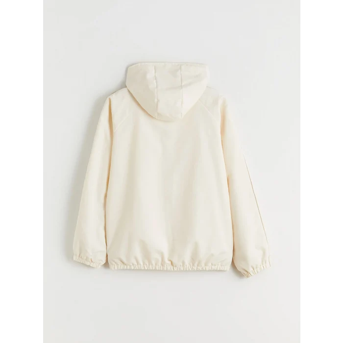 LCW Kids Ekru Kapüşonlu Kız Çocuk Mont