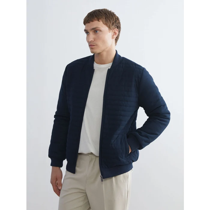 LCWAIKIKI Classic Lacivert Standart Kalıp Kolej Yaka Erkek Triko Hırka