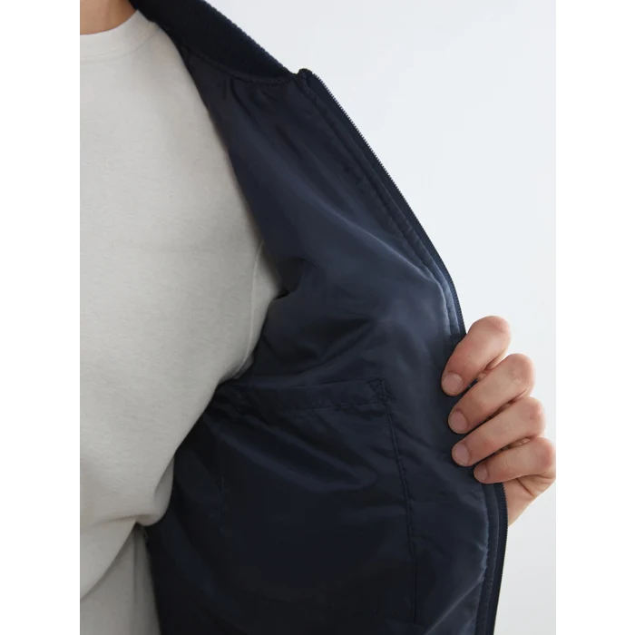 LCWAIKIKI Classic Lacivert Standart Kalıp Kolej Yaka Erkek Triko Hırka