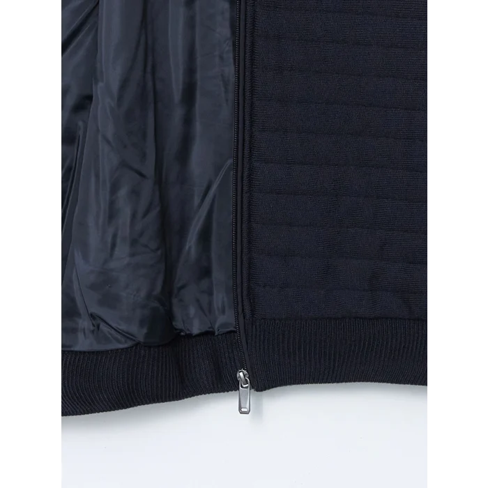 LCWAIKIKI Classic Lacivert Standart Kalıp Kolej Yaka Erkek Triko Hırka