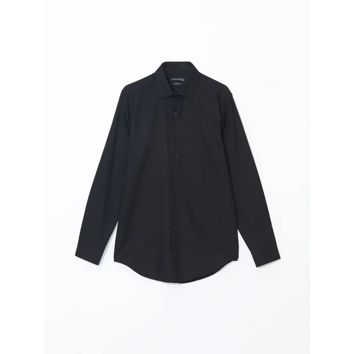 LCW BUSINESS Siyah Slim Fit Uzun Kollu Oxford Erkek Gömlek