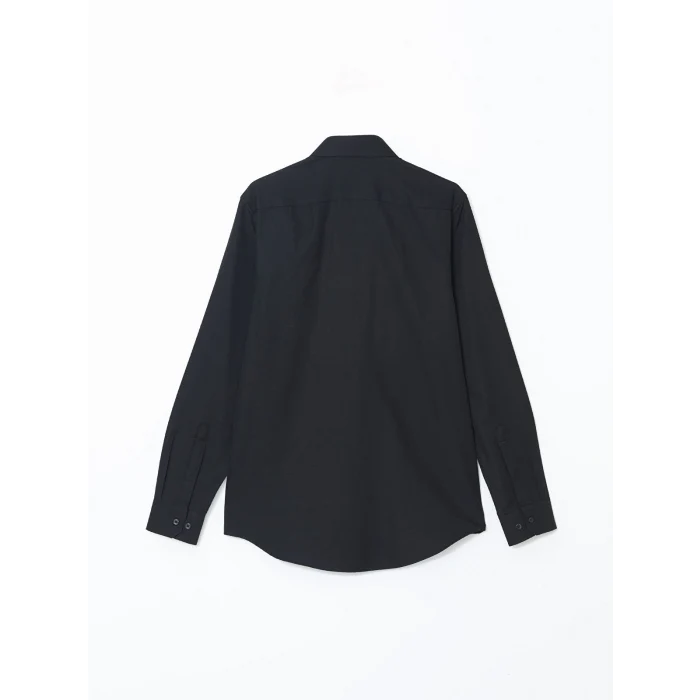 LCW BUSINESS Siyah Slim Fit Uzun Kollu Oxford Erkek Gömlek
