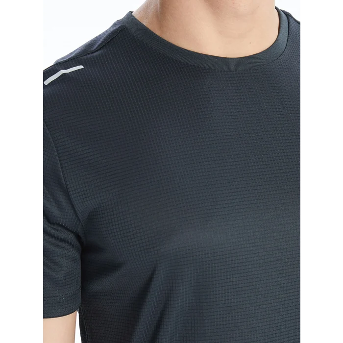 XSIDE ACTIVE Gri Bisiklet Yaka Kısa Kollu Erkek Spor Tişört