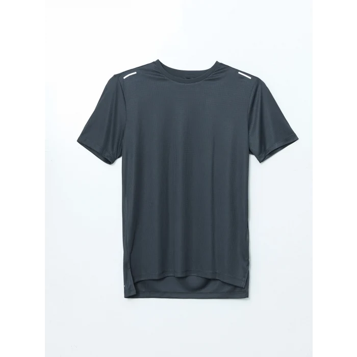 XSIDE ACTIVE Gri Bisiklet Yaka Kısa Kollu Erkek Spor Tişört