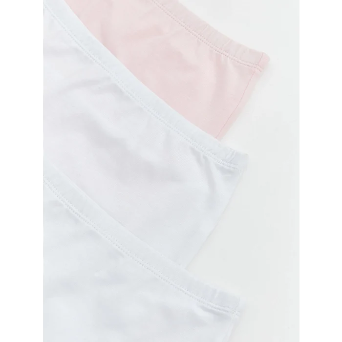 LCW Kids Beyaz Basic Kız Çocuk Boxer 3lü