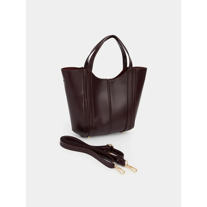 LCW ACCESSORIES Bordo Deri Görünümlü Kadın Kol Çantası