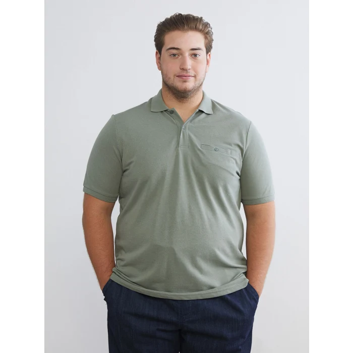 LCWAIKIKI Classic Yeşil Polo Yaka Pike Erkek Tişört